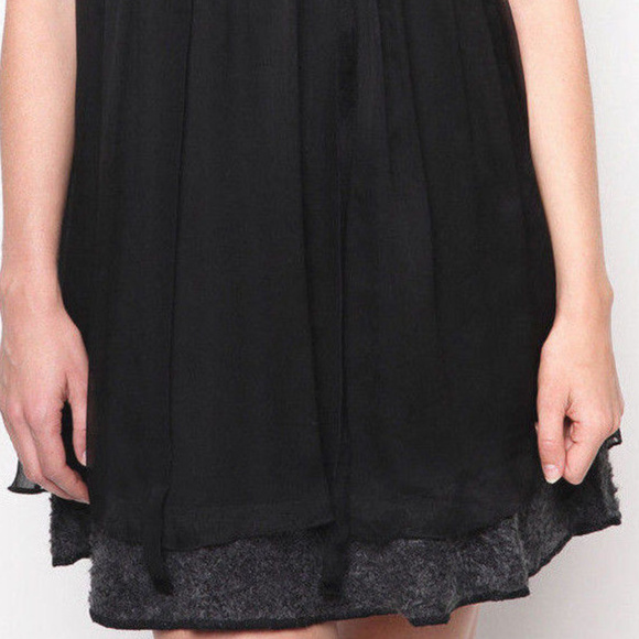 Unique MiX SURPLuS FABRiC PatCH RuFFLE Layer DRESS - Picture 2 of 7